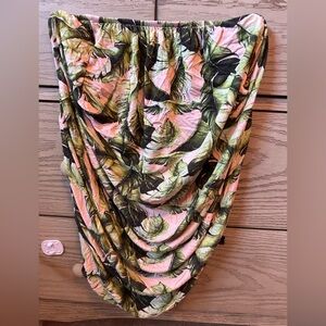 Tropical Leaf Print Changing Pad Cover